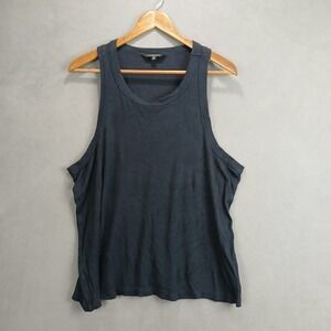 Liverpool Los Angeles Ribbed Tank Top‎ Womens XL Navy Blue Viscose Racerback